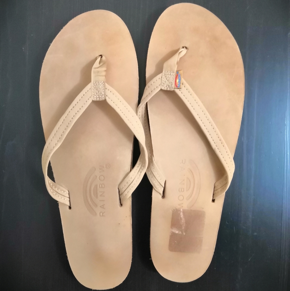 Rainbow Flip Flops W Size 10